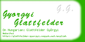 gyorgyi glattfelder business card